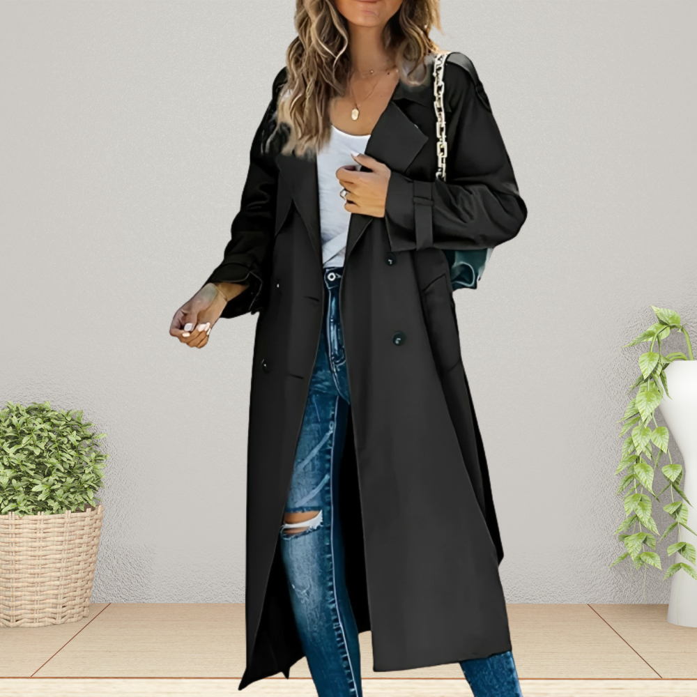 Oak & Coral | Women's Double-Breasted Trench Coat
