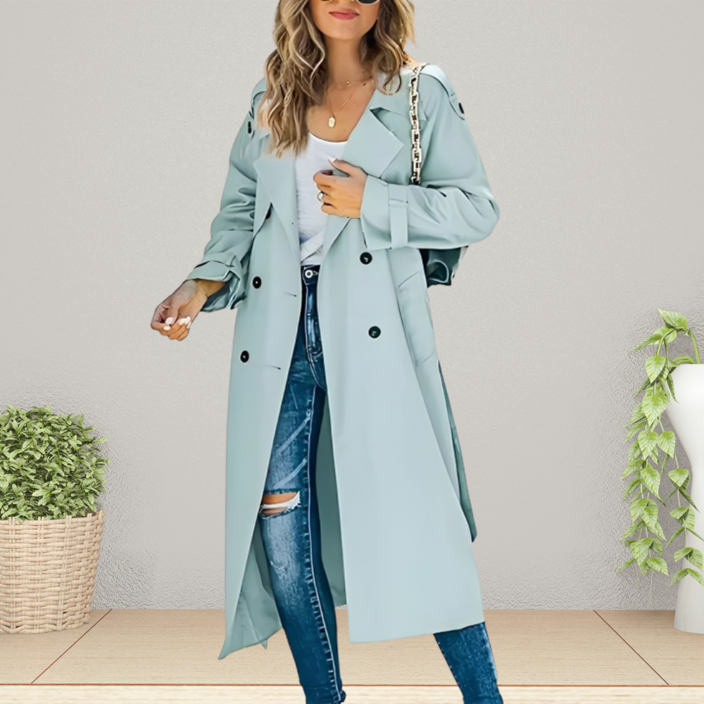 Oak & Coral | Women's Double-Breasted Trench Coat