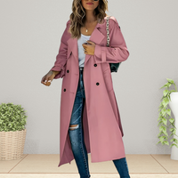 Oak & Coral | Classic Double-Breasted Trench Coat