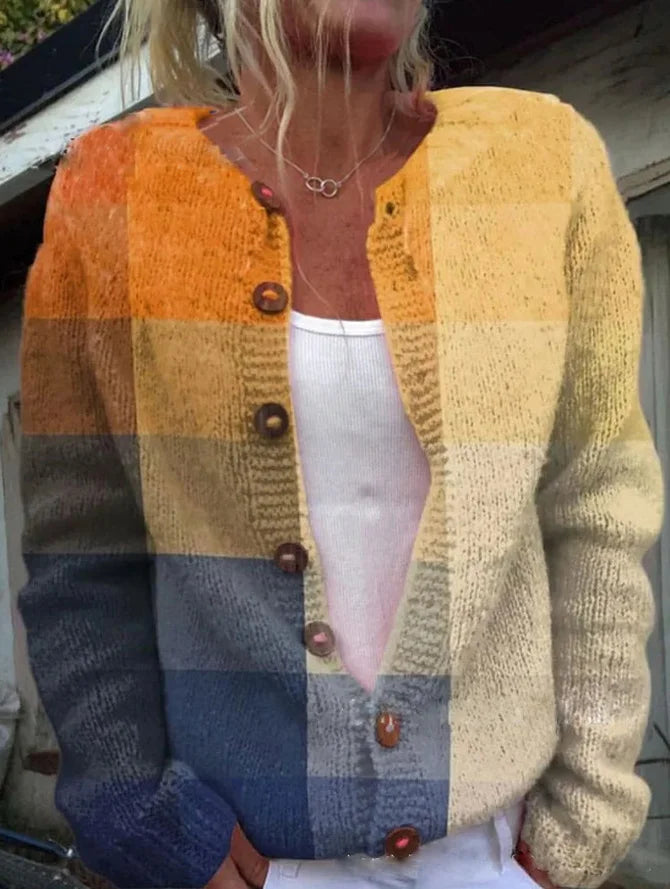 Oak & Coral | Women's Floral Cardigan with Button Details