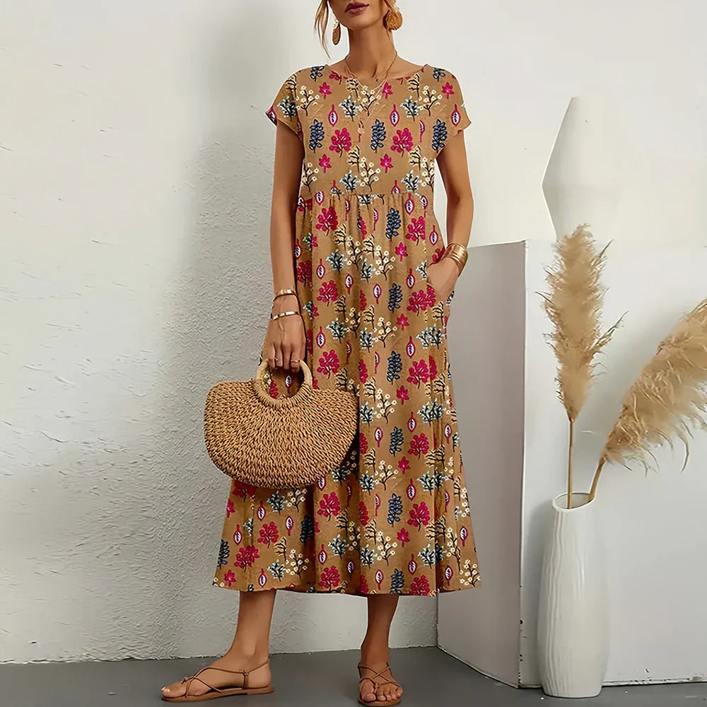 Oak & Coral | Women's Floral Print Midi Dress