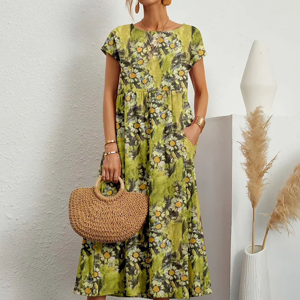 Oak & Coral | Women's Floral Print Midi Dress