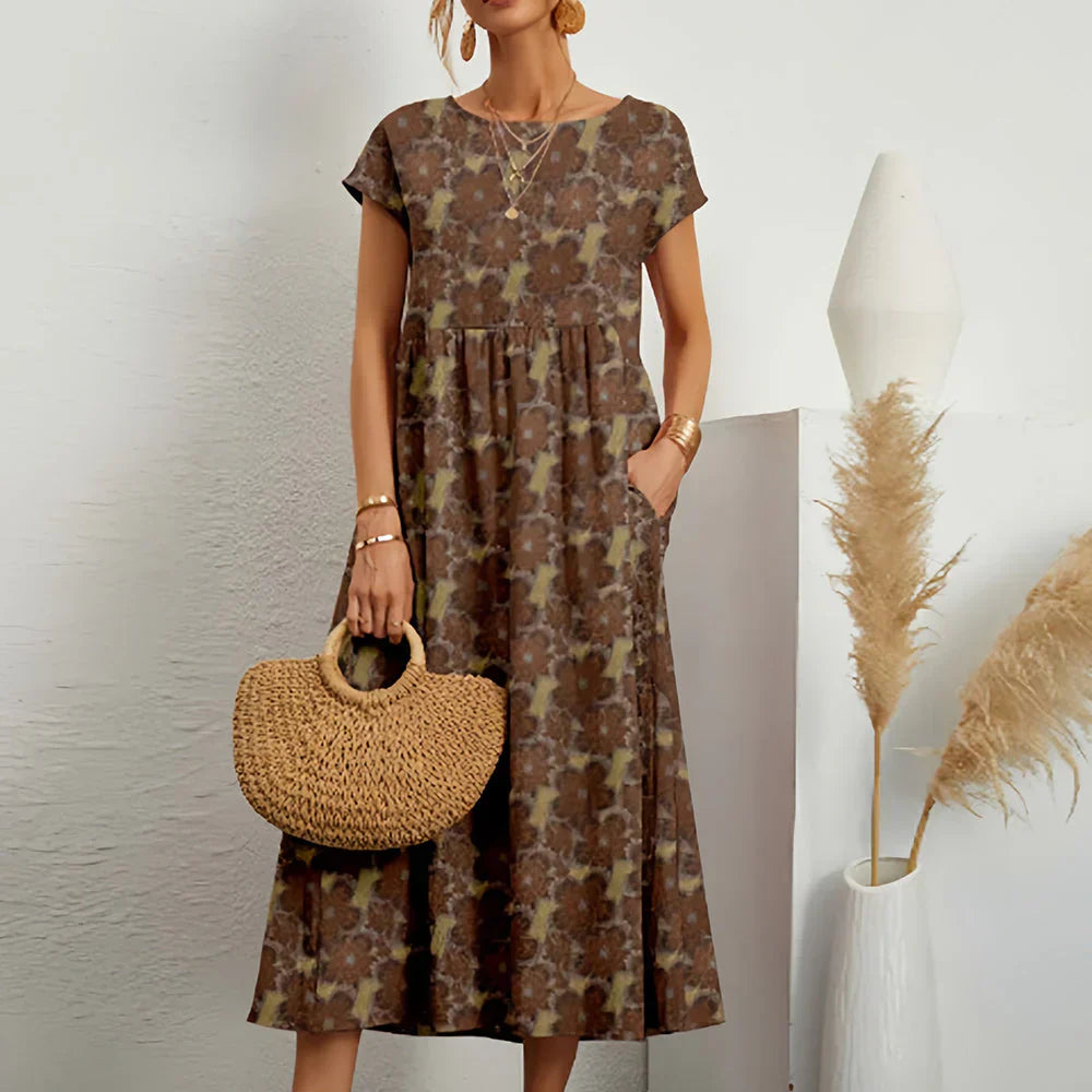 Oak & Coral | Women's Floral Print Midi Dress
