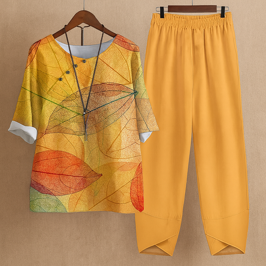 Oak & Coral | Women's Floral Print Two-Piece Set
