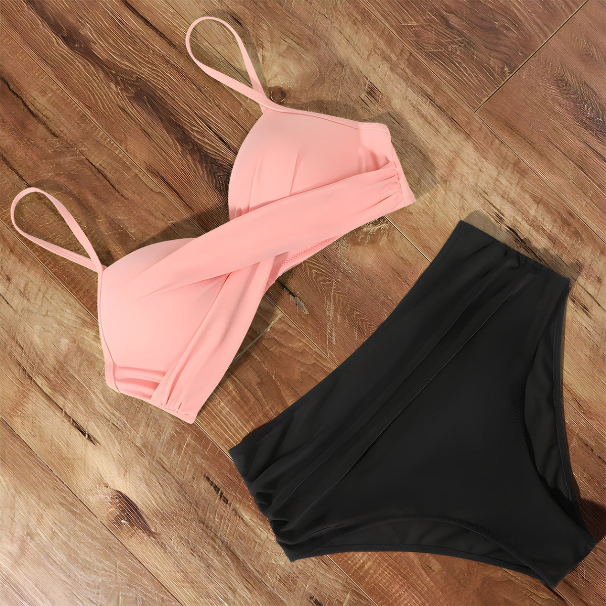Oak & Coral | Women's High-Waisted Bikini Ruched Bottom