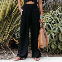 Oak & Coral | Airy Elastic Waist Wide Leg Pants