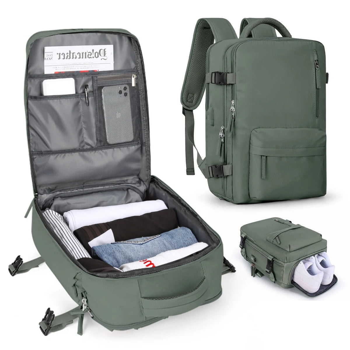 Oak & Coral | Women's Large Travel Backpack – Waterproof Hiking Backpack | Anti-Theft