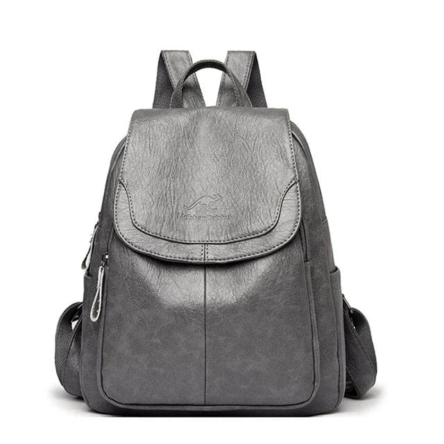 Oak & Coral | Women's Leather Flap Backpack with Structured Design