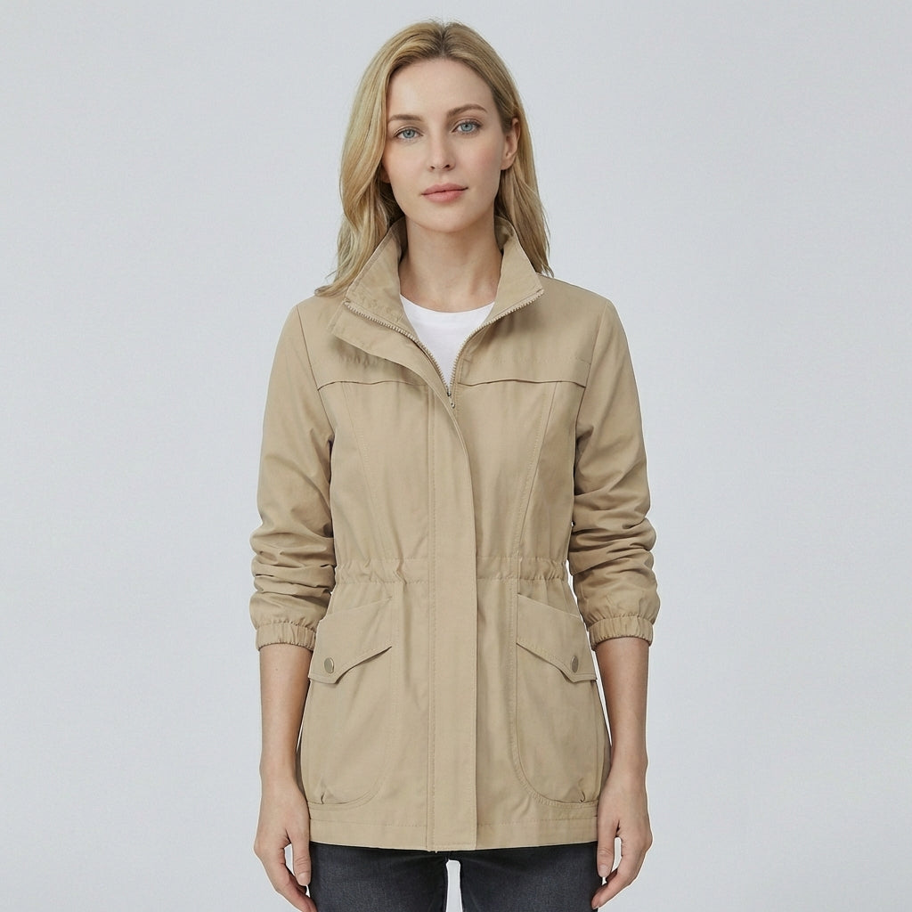 Oak & Coral | Women's Lightweight Anorak Jacket with Adjustable Waist