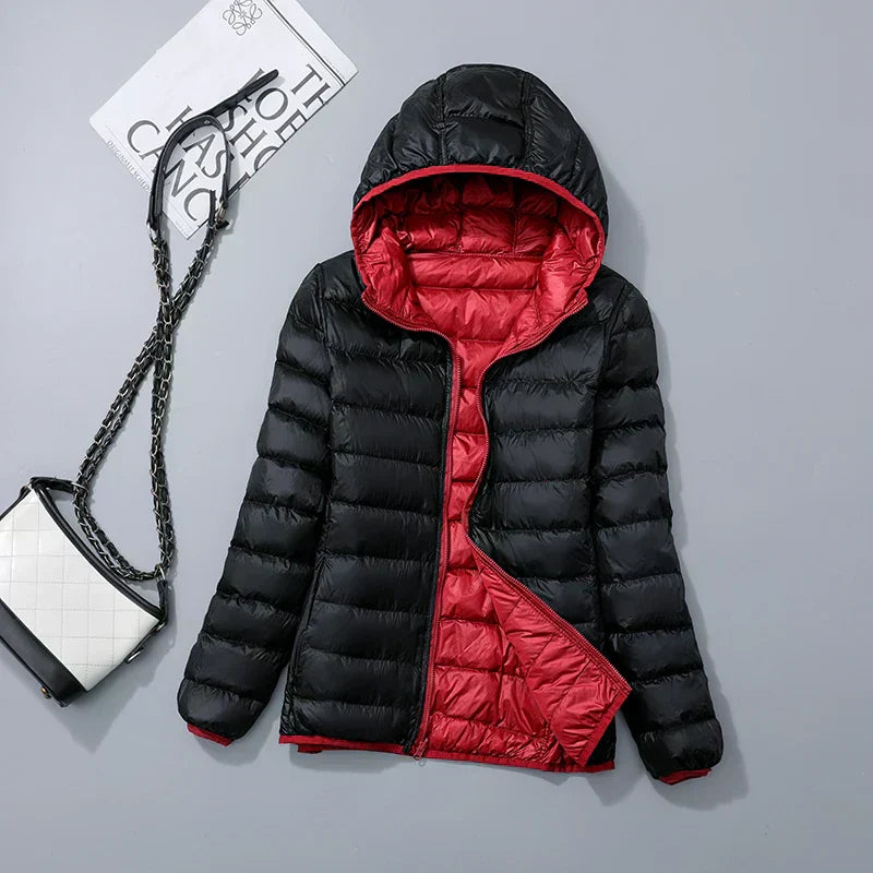 Oak & Coral | Women's Lightweight Hooded Down Jacket