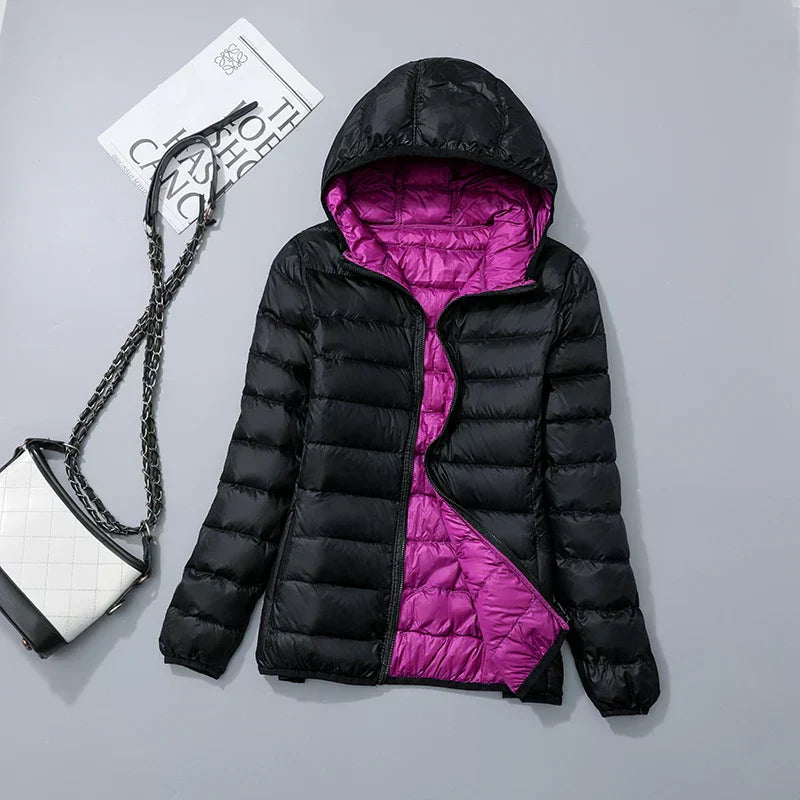 Oak & Coral | Women's Lightweight Hooded Down Jacket