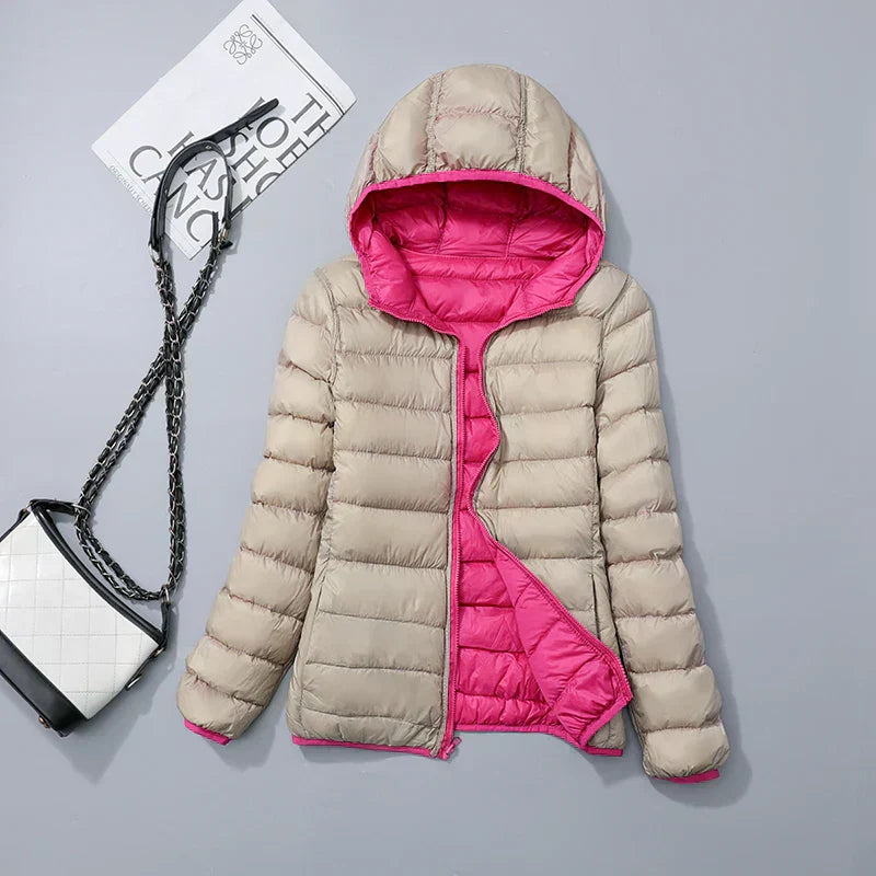 Oak & Coral | Women's Lightweight Hooded Down Jacket