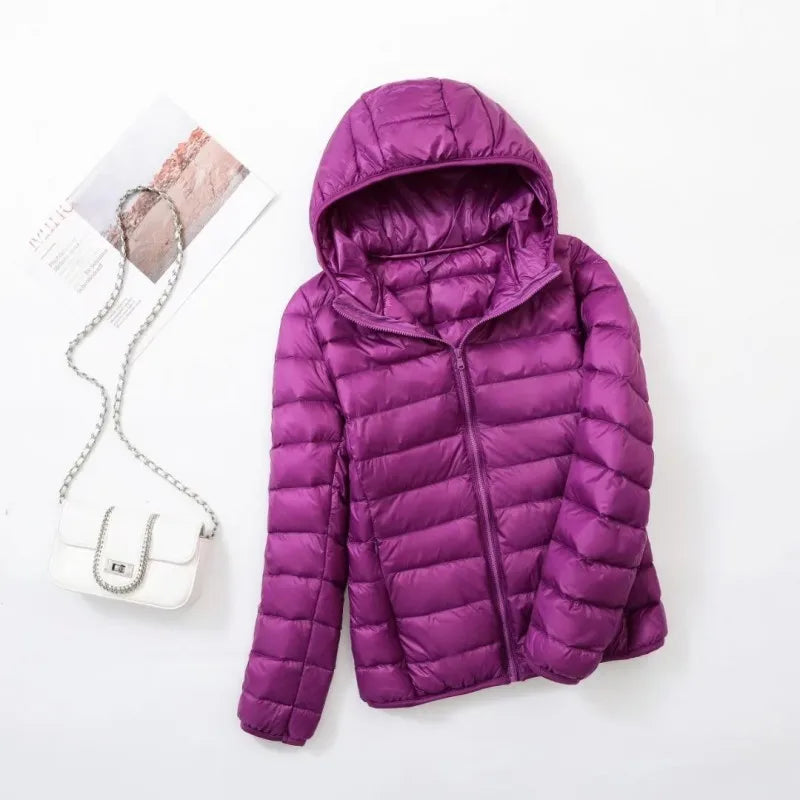 Oak & Coral | Women's Lightweight Hooded Down Jacket