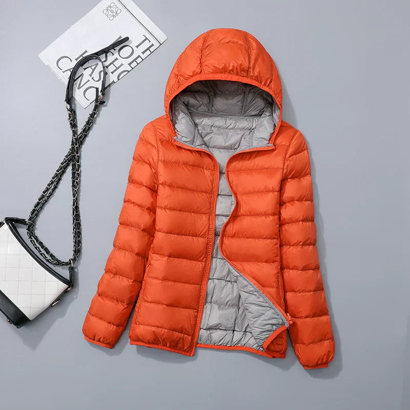Oak & Coral | Women's Lightweight Hooded Down Jacket