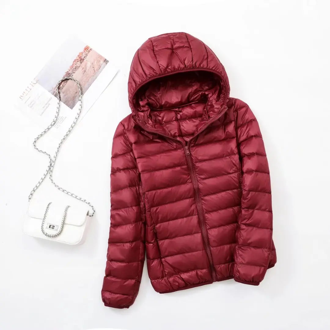 Oak & Coral | Women's Lightweight Hooded Down Jacket