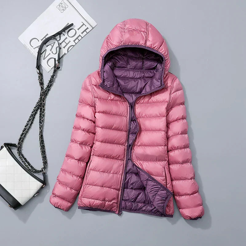 Oak & Coral | Women's Lightweight Hooded Down Jacket