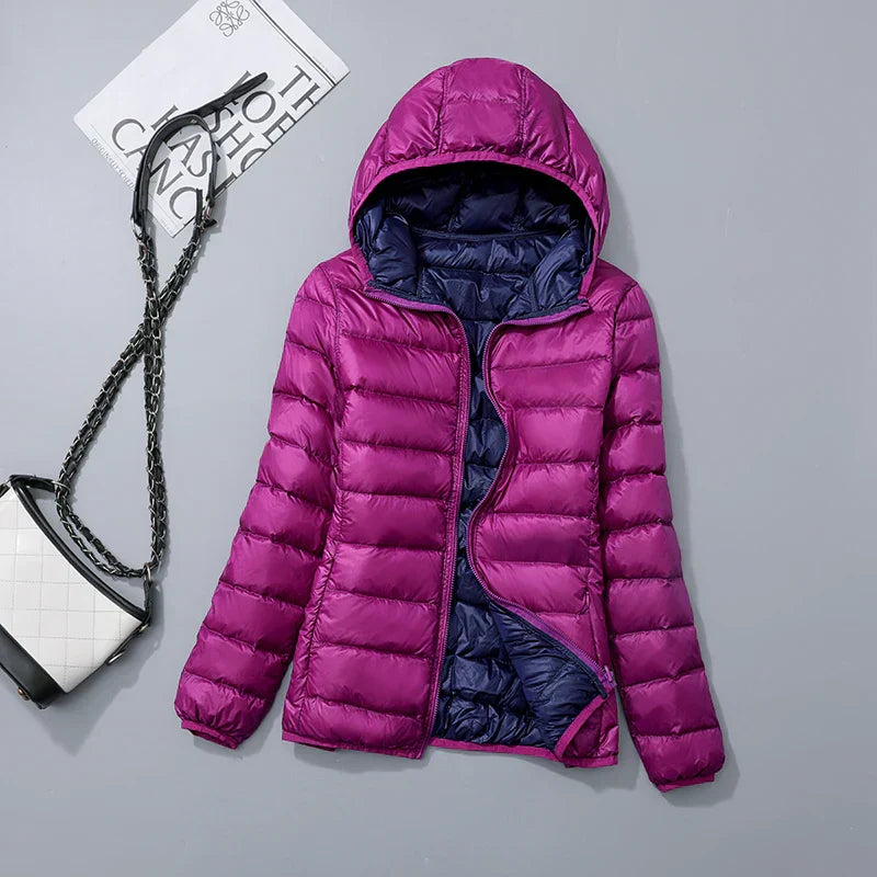 Oak & Coral | Women's Lightweight Hooded Down Jacket