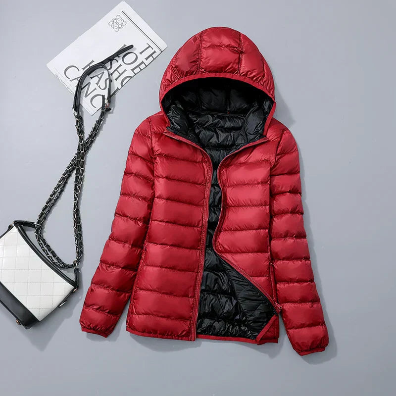 Oak & Coral | Women's Lightweight Hooded Down Jacket