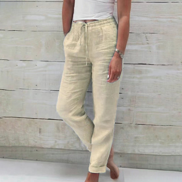 Oak & Coral | Women's Linen Drawstring Summer Pants