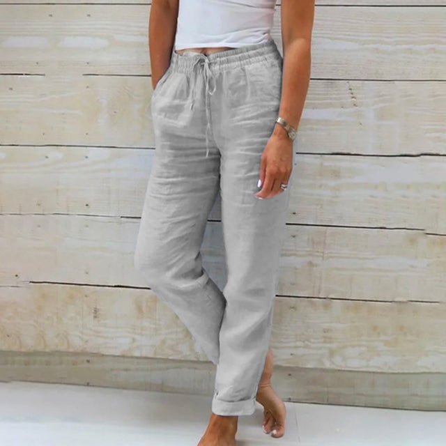 Oak & Coral | Women's Linen Drawstring Summer Pants