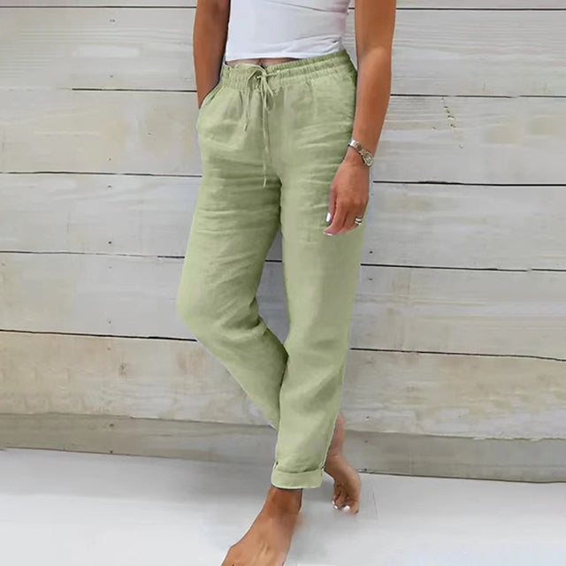 Oak & Coral | Women's Linen Drawstring Summer Pants