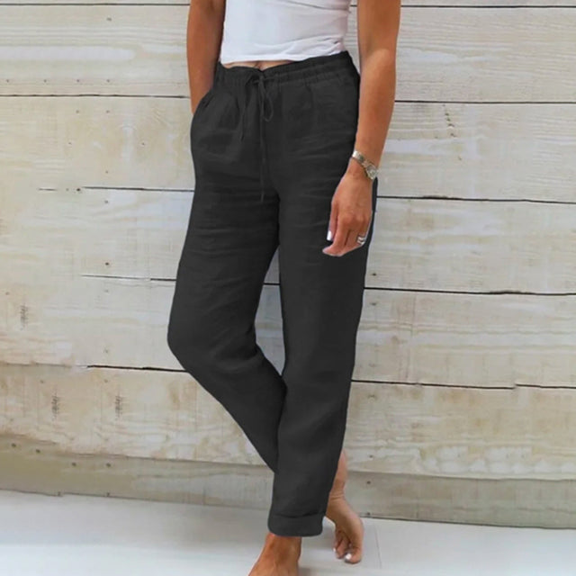 Oak & Coral | Women's Linen Drawstring Summer Pants