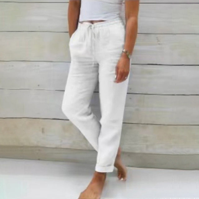 Oak & Coral | Women's Linen Drawstring Summer Pants