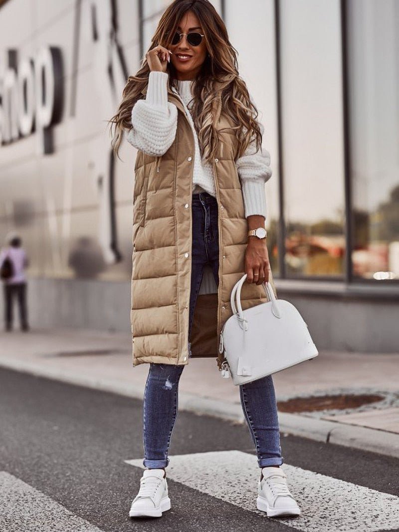 Oak & Coral | Women's Long Bodywarmer Vest