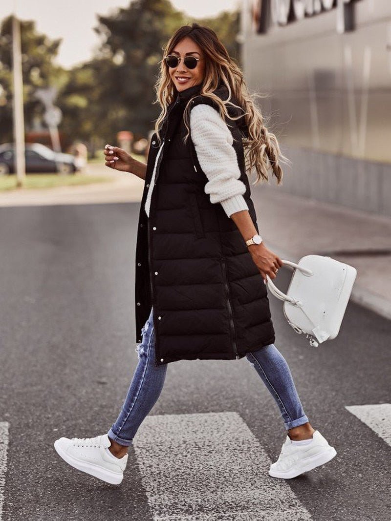 Oak & Coral | Women's Long Bodywarmer Vest