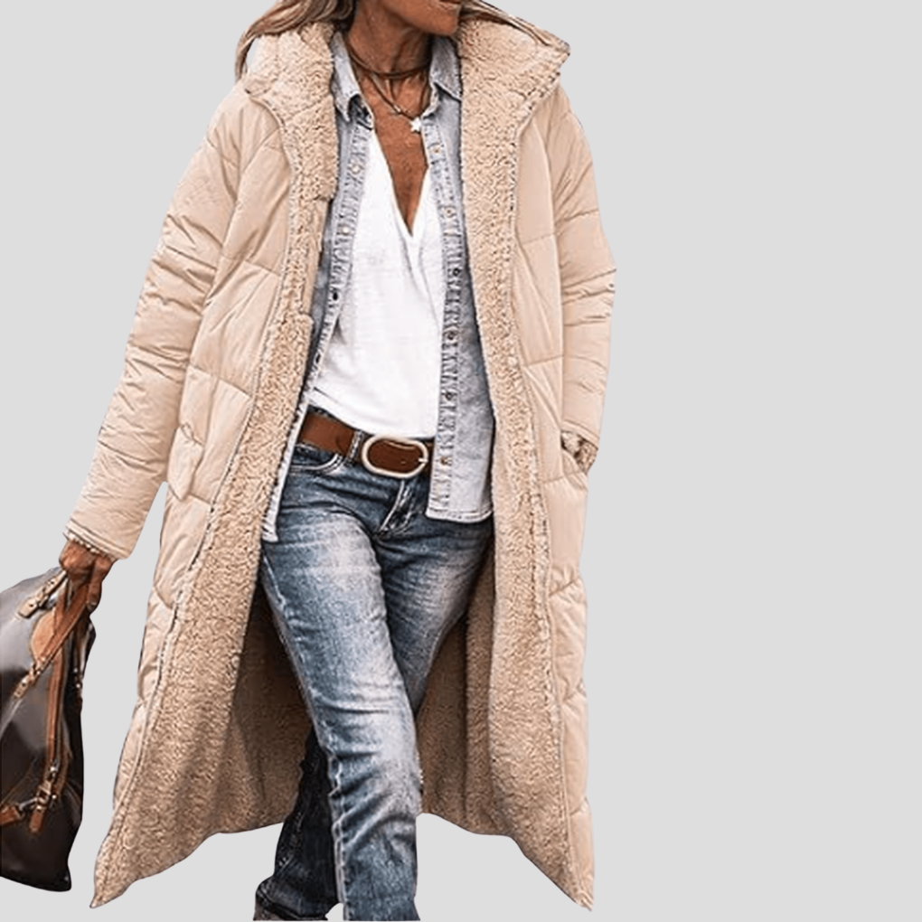 Oak & Coral | Women's Long Hooded Reversible Winter Coat