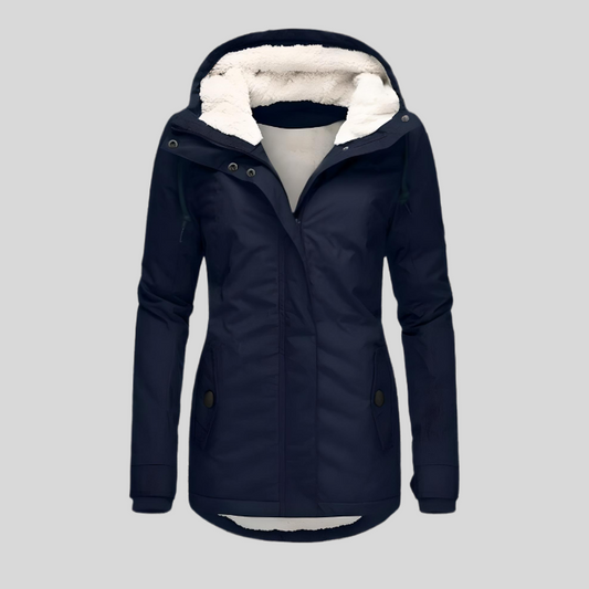 Oak & Coral | Women's Long Waterproof Parka with Sherpa Lining