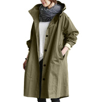 Oak & Coral | Water-Resistant Hooded Raincoat