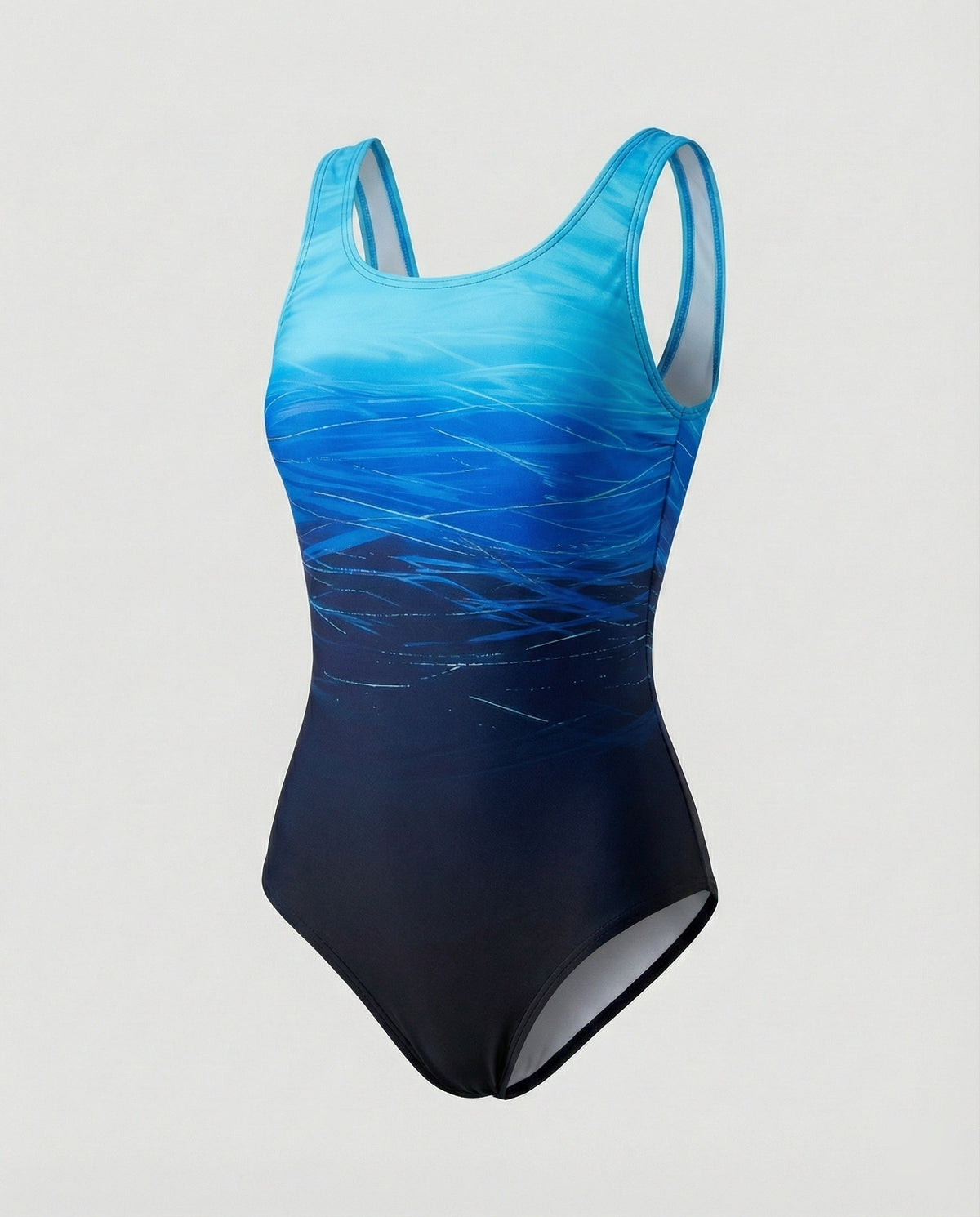 Oak & Coral | Women's One-Piece Sports Swimsuit with Ombre Design & Quick-Drying