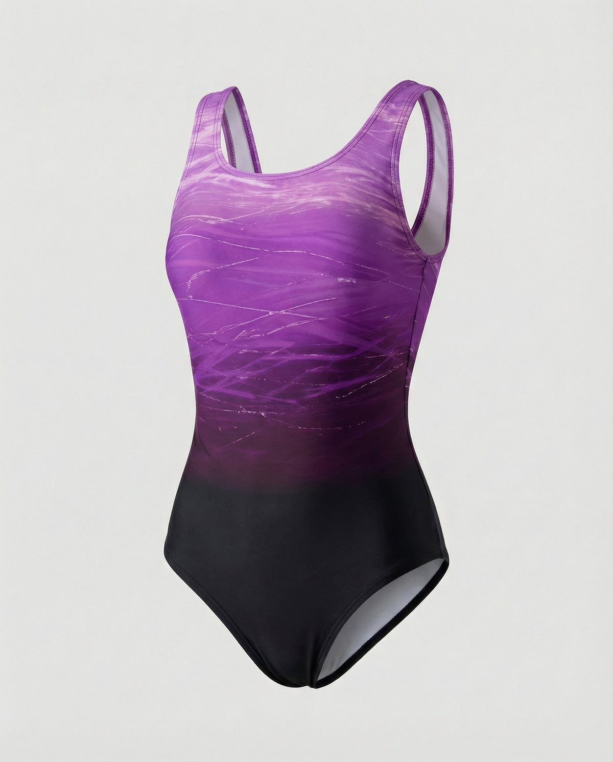 Oak & Coral | Women's One-Piece Sports Swimsuit with Ombre Design & Quick-Drying