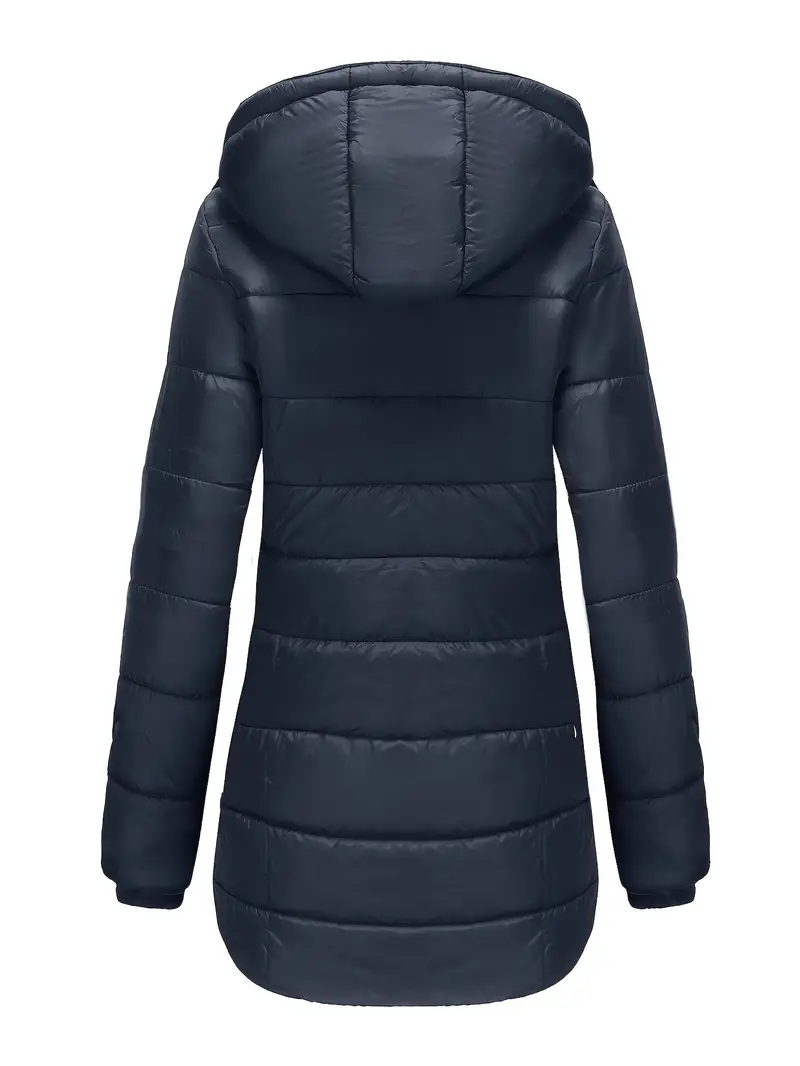 Oak & Coral | Women's Padded Mid-Length Winter Coat with Hood