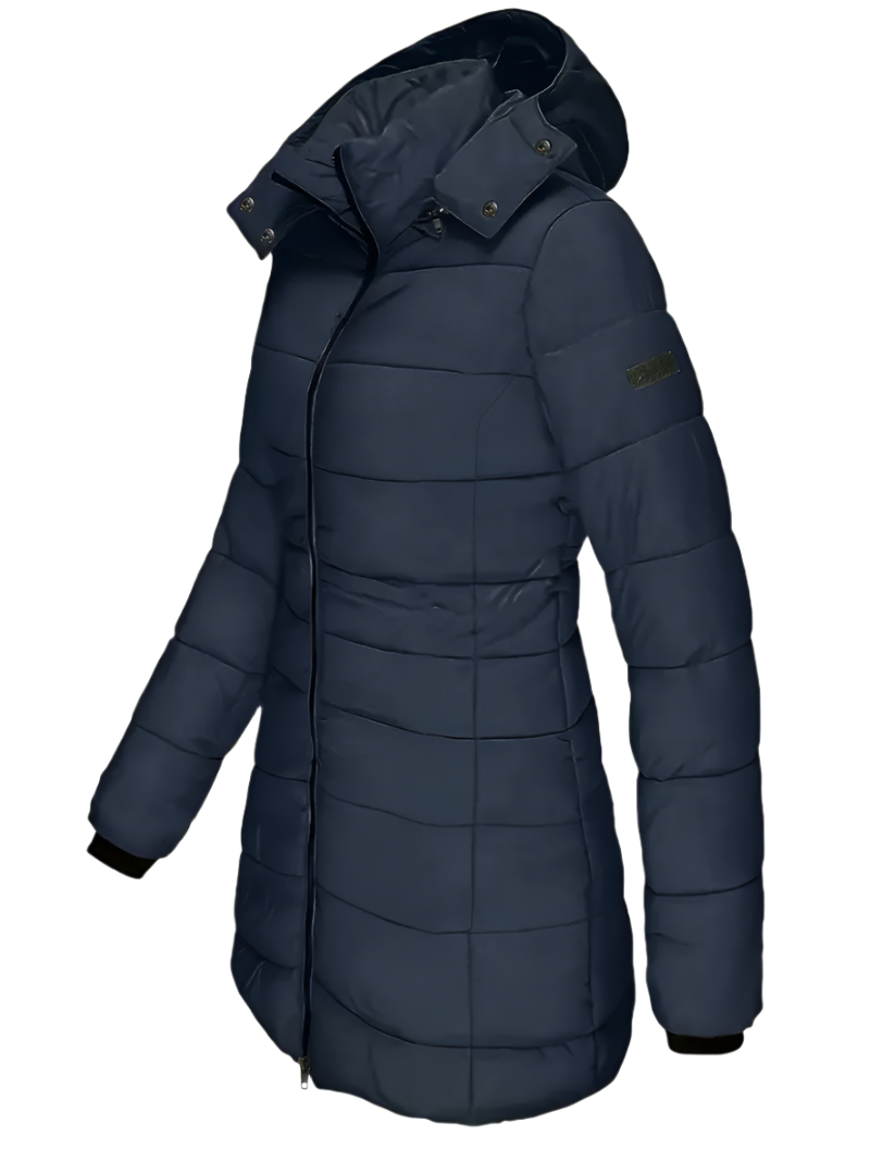 Oak & Coral | Women's Padded Mid-Length Winter Coat with Hood