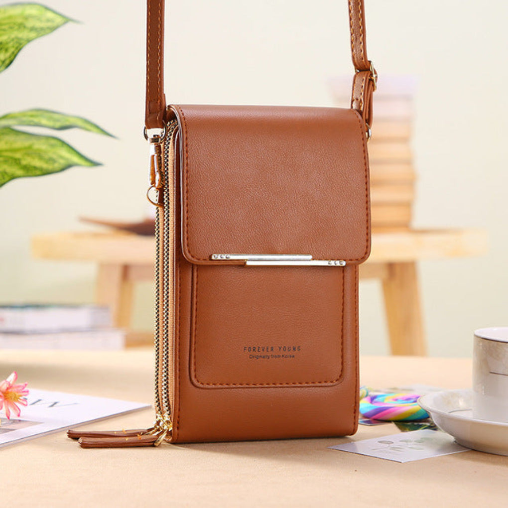 Oak & Coral | Women's Phone Shoulder Bag with Touchscreen Compartment