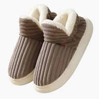 Oak & Coral | Cozy Ribbed Bootie Slippers