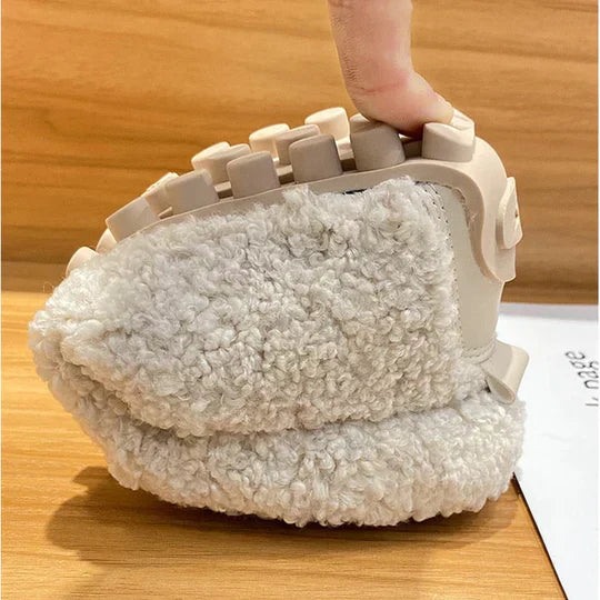 Oak & Coral | Women's Plush Loafer Slippers with Fold-Over Detail