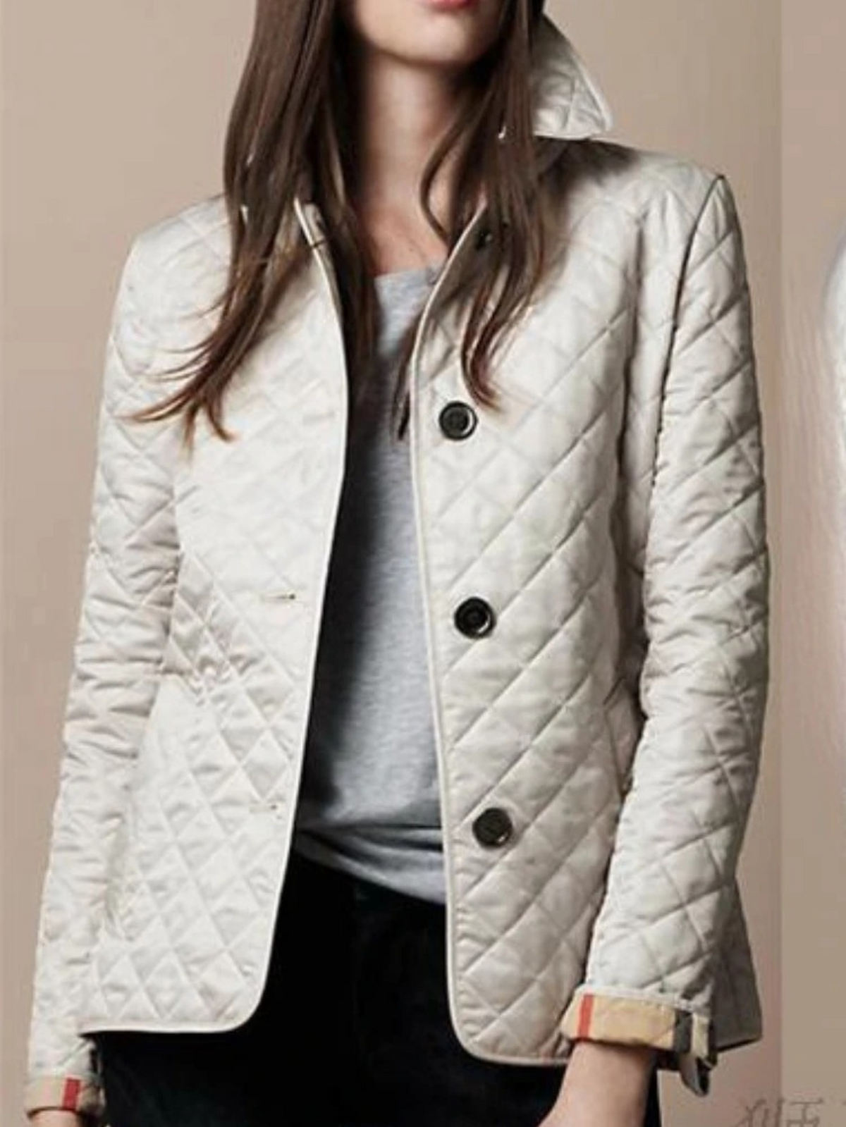 Oak & Coral | Women's Quilted Jacket with Snap Button Front