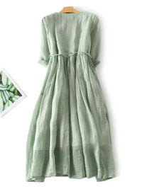 Oak & Coral | Women's Airy Ruffled Midi Dress