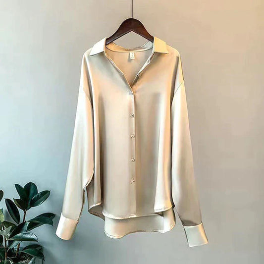 Oak & Coral - Women's Satin Shirt