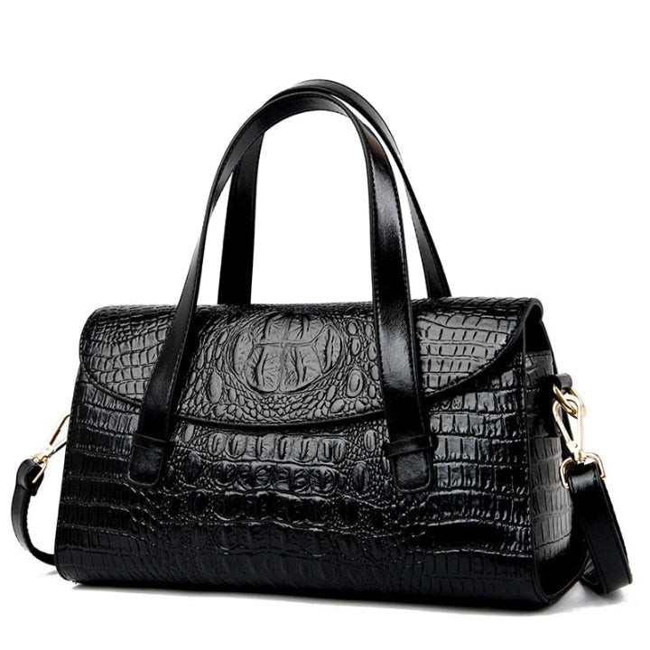 Oak & Coral | Women's Shoulder Bag with Crocodile Embossing