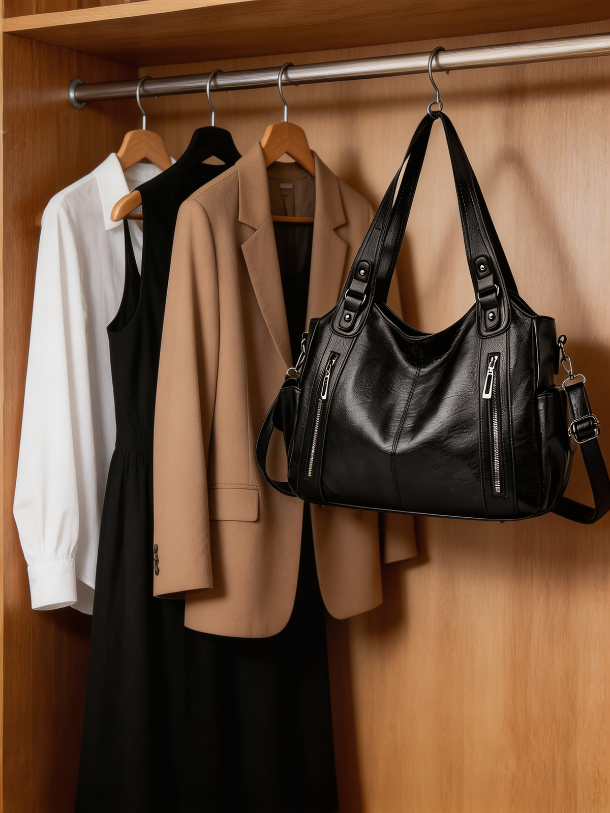 Oak & Coral | Women's Shoulder Bag with Multiple Compartments