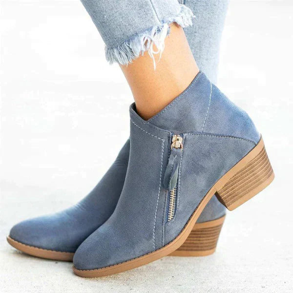 Oak & Coral | Women's Side Zip Ankle Boots