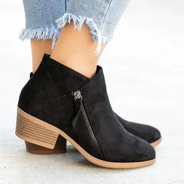 Oak & Coral | Women's Side Zip Ankle Boots