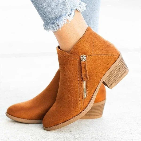 Oak & Coral | Women's Side Zip Ankle Boots