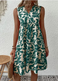 Women's Breezy V-Neck Tiered Midi Dress