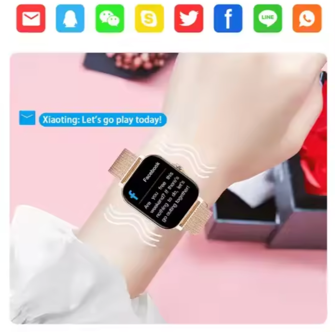 Oak & Coral | Women's Smartwatch with Fitness Tracking