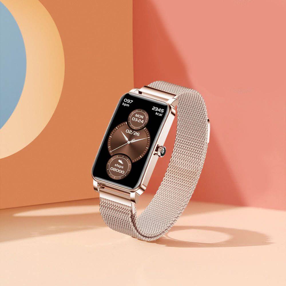 Oak & Coral | Women’s Smartwatch with Fitness Tracking & Notifications